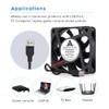 GDSTIME 60mm Fan 60 x 15mm Computer Fan 6CM USB
