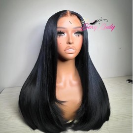 Straight Hair Raw Indian 180% Density Human Hair 4x4 Lace Closure Frontal Wig Burmese Curly Human Hair Glueless Hd Lace Wigsstyle: Italy cuely, stretched length: 12 inches, Lace Size: hd 4x4