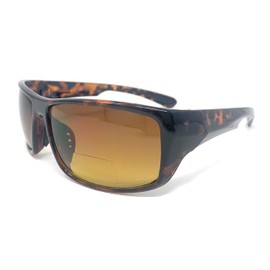Incredible Bargains The Aspen Driving Bifocal Sun Reader Sport & Wrap-Around Reading HD Copper Sunglasses + 2.50 Tortoise with Copper Lens