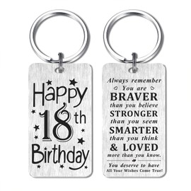HYHYDHP 18th Birthday Gifts for Girls Boys, Happy 18 Year Old Birthday Keychain Gift, 18 Yr Presents Bday Ideas