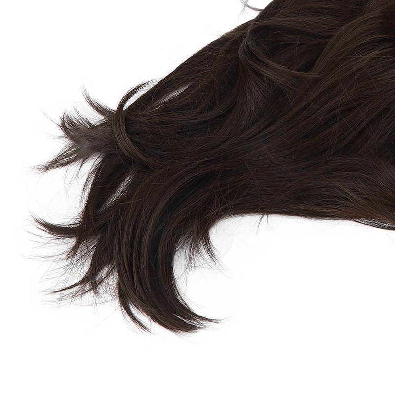 Women Synthetic Wig Long Straight Black Wigs Elastic Hair Wig