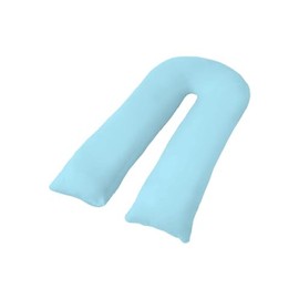 12Ft U Shape Pillow Cover Case Only- Polycotton U-Pillow Covers for Maternity, Nursing & Pregnancy Full Body Support-Protection from Dust Mite & Allergey (12 Ft, Duck Egg)