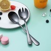 Berglander Black Salad Server Set, Stainless Steel Salad Serving Set