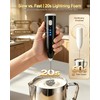 Milk Frother Handheld,Portable Electric Drink Mixer&Wand,Egg Whisk-Black