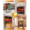 Electric Fireplace Heater with 3D Realistic Flame, Humidifier, Thermostat, Safety