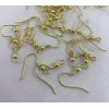 100 pcs Gold Plate Ear Wire French hook Earrings w/Ball