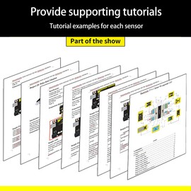 KEYESTUDIO 37 in 1 Sensor Kit 37 Sensors Modules Starter Kit for Arduino Mega R3 2560 Raspberry Pi Programming, Electronics Components STEM Education Set for Teens Adults + Tutorial