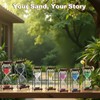 Empty Hourglass Fillable, Wooden Frame DIY Sand Timer, 10 Inch