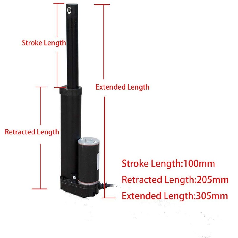 DC HOUSE 1000N High Speed 14mm/s Black Actuator Motor 4