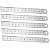 5pcs Stainless Steel Ruler - 15cm Straight Edge Metal Measuring