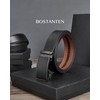 BOSTANTEN - Cinturón de piel para hombre con hebilla ajustable,