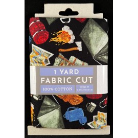 Fabric Editions - Camp Gear - Fabric Precut - 1 Yard/36" x 42" - 100% Cotton