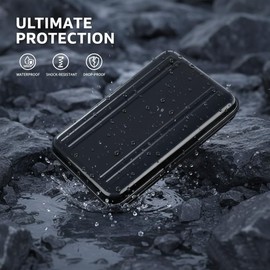 Fydun Funda para Tarjetas SD, Caja de Almacenamiento de Tarjetas de Memoria Resistente al Desgaste y Anti Arañazos Estuche de Aluminio Impermeable, Organizador