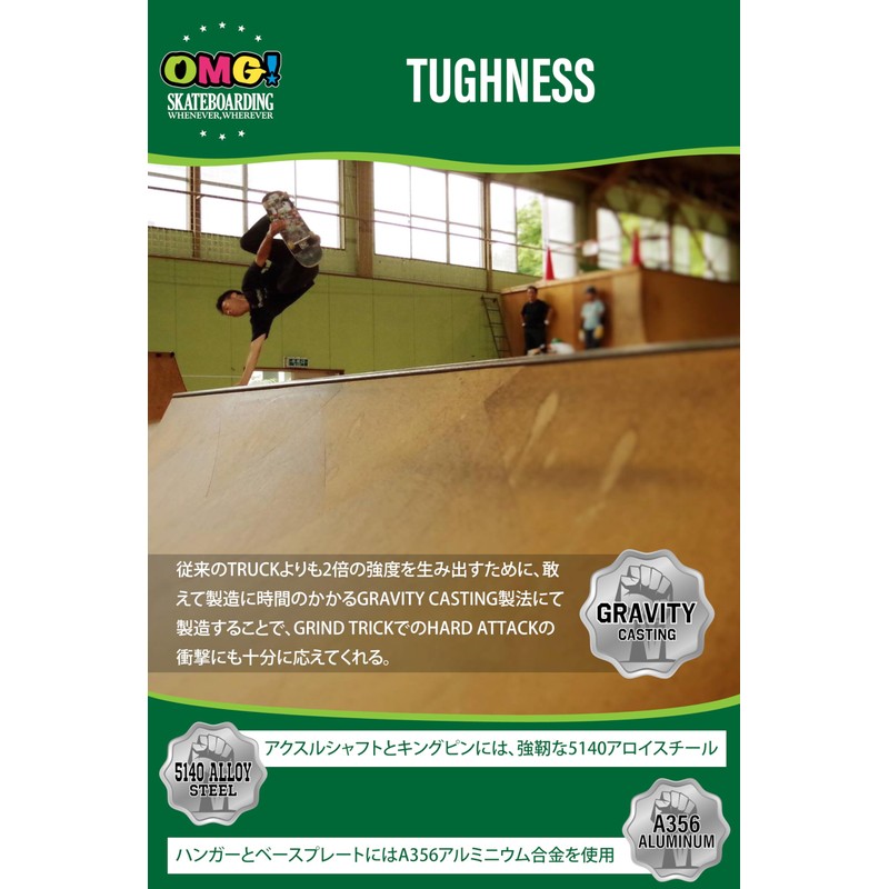 OMG MID TYPE Skateboard Skateboard Truck 6.0 Set of 2