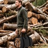 AfitLulu Large Canvas Log Carrier Bag for Wood, Indoor Firewood
