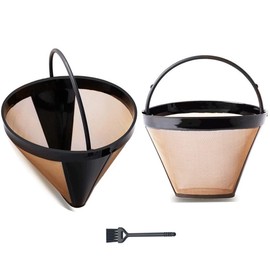 NELAPARO Filtros Reutilizables de Cono, Filtro Cafetera, Apto para Filtros de Recambio de Cafeteras y Café Preparado a Mano(2 Filtros de café)