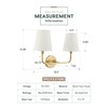 METWET 2 Light Bathroom Light Fixtures, Brushed Gold Vanity Lights,