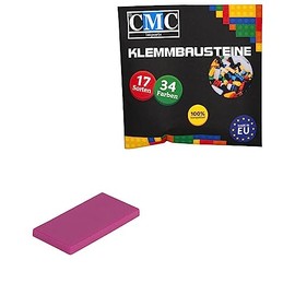50 x Clamping Blocks Tiles Building Blocks 2 x 4 Nubs Compatible 34 Colours Free Choice of Colours (624 - Purple)