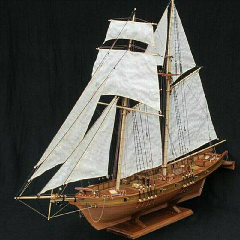 EsportsMJJ Wooden Sailing Boat Model, DIY Kit Halcon Ship Assembly