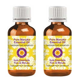 Deve Herbes Pure Manuka Essential Oil (Leptospermum scoparium) Steam Distilled (Pack of Two) 10ml X 2 (0.66 oz)