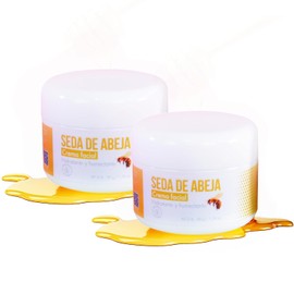 NATSHOP Kit 2 Crema Hidratante Facial Seda de Abeja con Aceite de Oliva y Romero - Hidratante y Reparadora con Ingredientes Naturales - Cuidado Personal para Piel Suave - Uso Diario 50g
