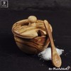das Olivenholzbrett® Small Olive Wood Sugar Bowl with Lid and