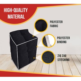 Mytee Products Quilted Washer and Dryer Cover - 34"x30"x46" Washable and Reusable Polyester Furniture Pad for Moving & Storage