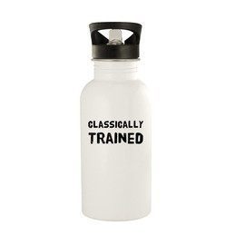 Classically Trained - 20oz Stainless Steel Outdoor Water Bottle, White
