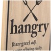 Hangry Definition Wood Wall Decor - Funny Hanging Sign for