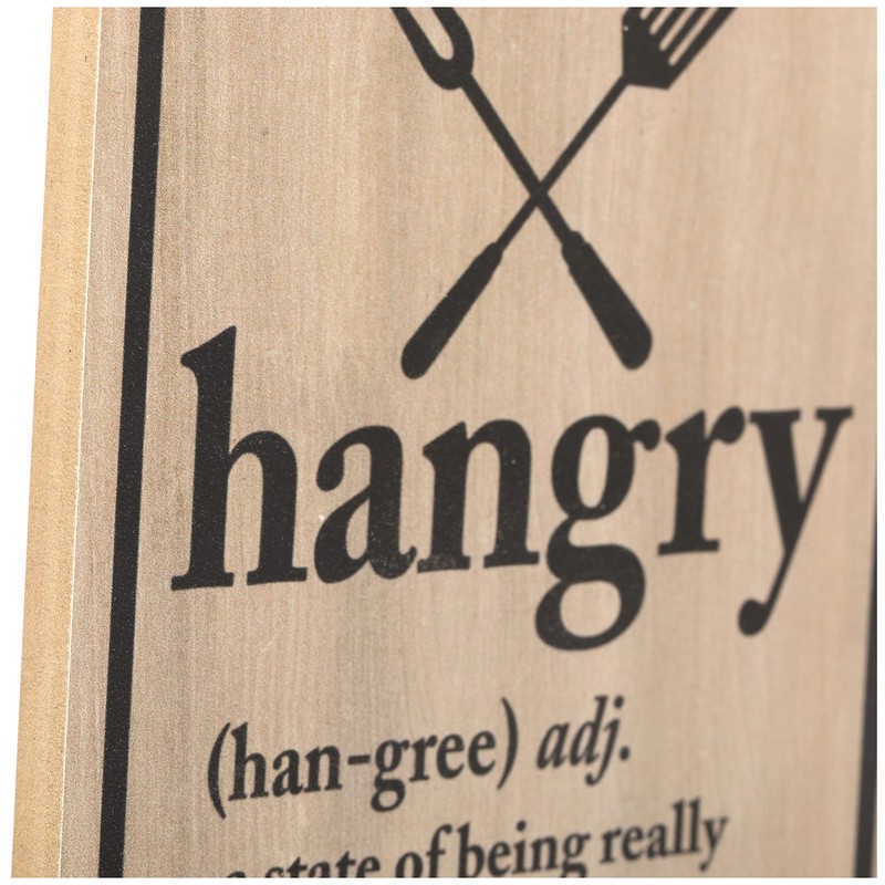 Hangry Definition Wood Wall Decor - Funny Hanging Sign for