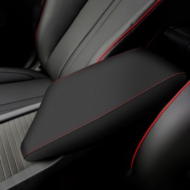 TTX LIGHTING Armrest Cover for Toyota C-HR 2018-2022 Center Console Pad Covers Scratch Resistance Protector Pad Decoration Accessories Armrest Decoration(Red Line)