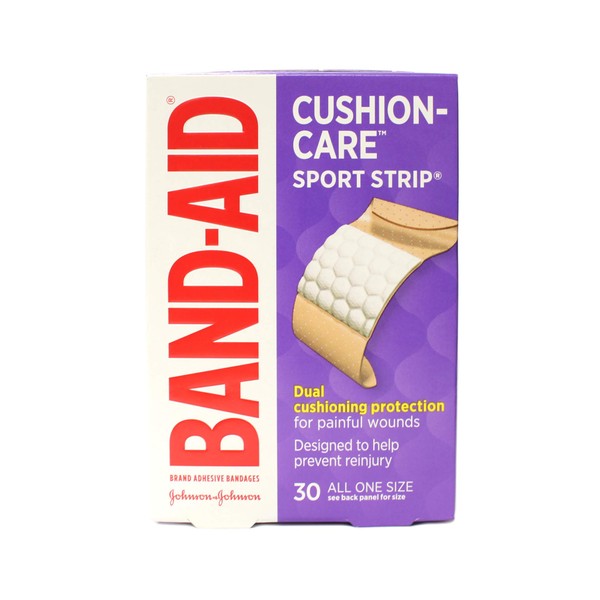 BAND-AID Bandages Sport Strip Extra Wide 30 Each (Pack of 9)