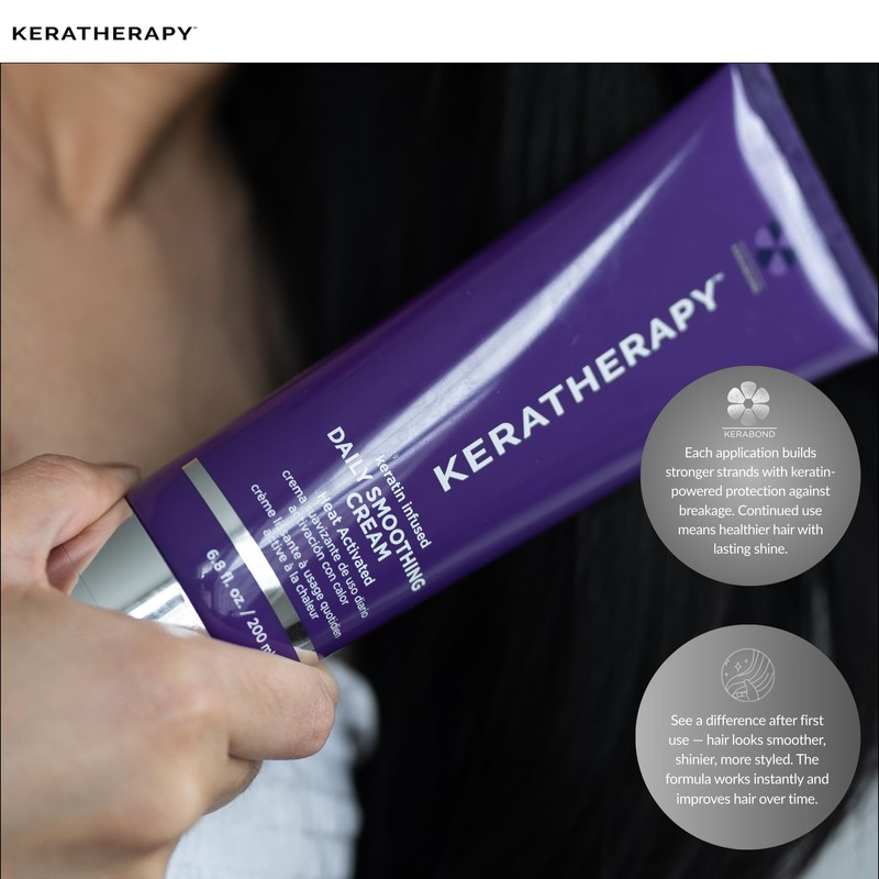 KERATHERAPY Daily Smoothing Cream, 6.8 fl. oz., 200 ml -