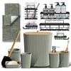 Clara Clark Bathroom Set - Sage Green Bathroom Accessories Set,