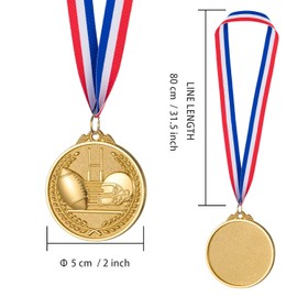 Abaokai 12 Pieces Gold Award Medals for Kid’s Sports Football Games, Party Favors, 2 Inches