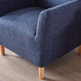 OKYUK Banquet Armchair Slipcovers Printed Chair Slipcovers with Arms 1-Piece Stretch Chair Covers for Living Room Anti Slip Soft Armchair Slipcover Kids Pets Friendly Furniture Protector(Blue plaid)