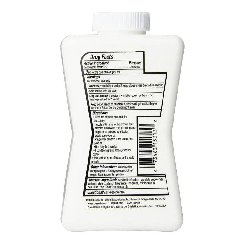 Zeasorb Tratamiento Antifúngico En Polvo, Jock Itch 2.5 Oz (