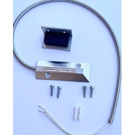 Generic Overhead door contact Magnet switch alarm sensor Roll-up garage door kit (Everything Included) Maser Super Switch (MSA-400), Silver