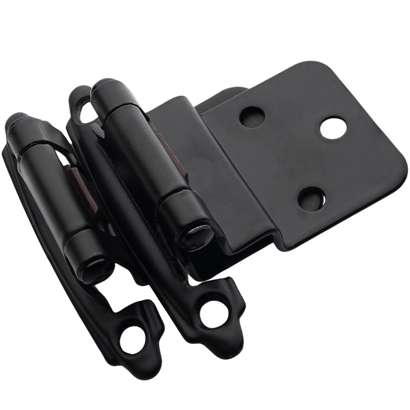 DecoBasics 3/8" Inset Cabinet Hinges Black (5 Pair -10 Pcs)