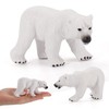 FLORMOON Animal Figures - 3 Realistic Polar Bear Action Model
