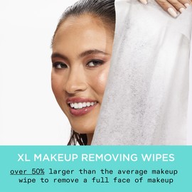 Real Techniques Real Clean XL Makeup Removing Wipes, Hydrating Facial Wipes, Infused With Hyaluronic Acid, Dual-Usage Cleansing Wipes Repair Skin & Gently Remove Makeup, Fragrance Free, 25 Count