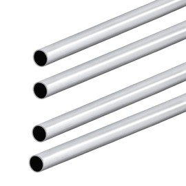 16 inch Aluminum Round Tube,5/8" OD 1mm Wall Thickness,6063 Aluminum Hollow Seamless Straight Tubing 4 Pcs