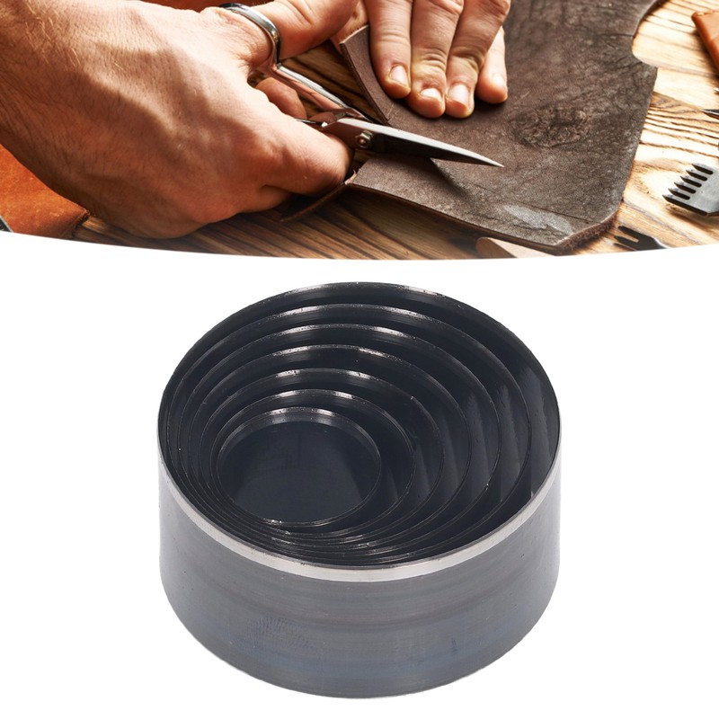 7PCS Set Leather Cutting Dies Set Round Shape Leather Round