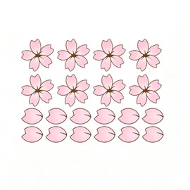20 PCS Cherry Blossom Car Stickers, Flowers Petals Waterproof Removable Vinyl Sticker, Creative Decorations for Car body Trunk and Hood, for Car Home Refrigerator Skateboard Luggage (Pink)