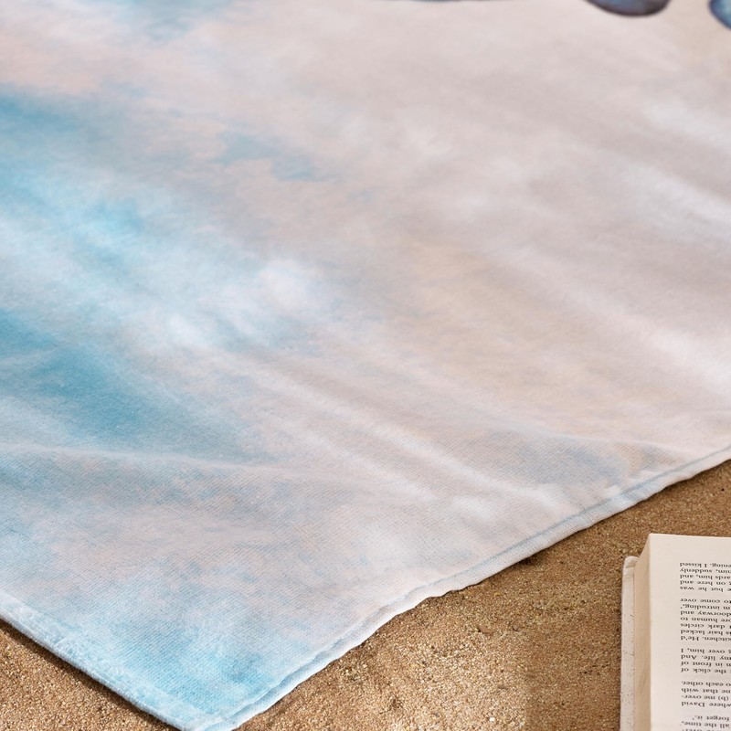 Catherine Lansfield Octopus Cotton Beach Towel, Blue, 76 x 160