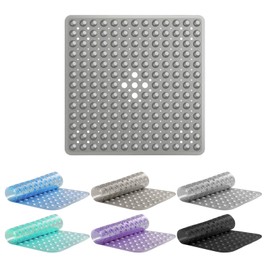 AMFUN Non-Slip Shower Mat, 53 x 53 cm, Non-Slip Shower Mat with Suction Cups, Machine Washable Bath Mat, Bath Mat, Non-Slip BPA Free, Mould Resistant, Skin Sensitive