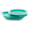 Tupperware Luncheon Plates Microwave Reheatable Set of 4 Mint Green