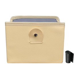 RYHHH Car Bin,Car Trash Can,Leather Car Trash Can,Hanging Car Bin,With a Roll Of Trash Bag,Multipurpose Trash Bin For Car/Suv/Truck/Minivan/Auto,For Garbage And Litter Storage And Collection (Beige)