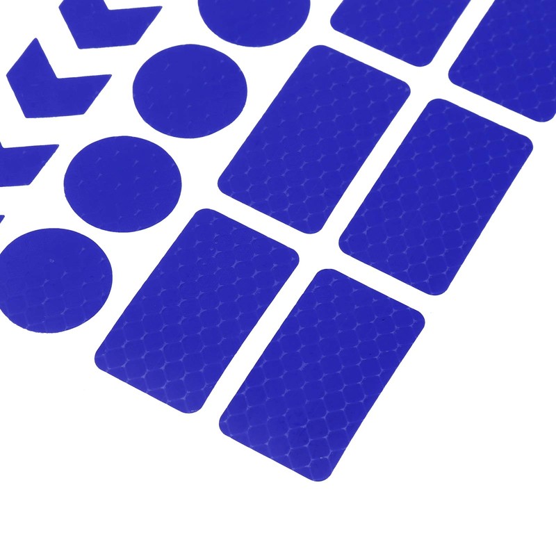 X AUTOHAUX 24pcs Blue Reflective Stickers Tape Waterproof Decals for