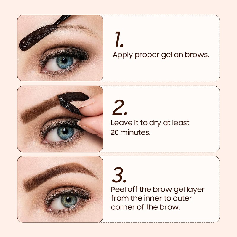 Tattoo Eyebrow Gel Peel Off Waterproof Brow Gel for Women